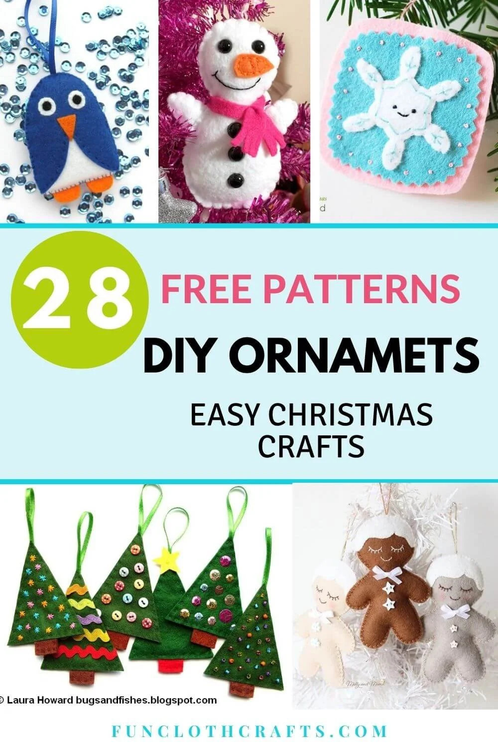 37 diy felt ornament patterns (free and paid) | fun cloth crafts